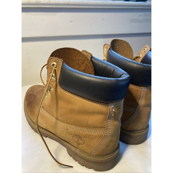 Timberland 6-Inch Premium Waterproof Work Boots Nubuck Leather Men’s Size 10